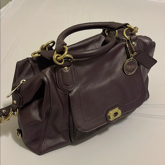 Coach Brown Leather Satchel with Gold Hardware - Picture 6 of 7